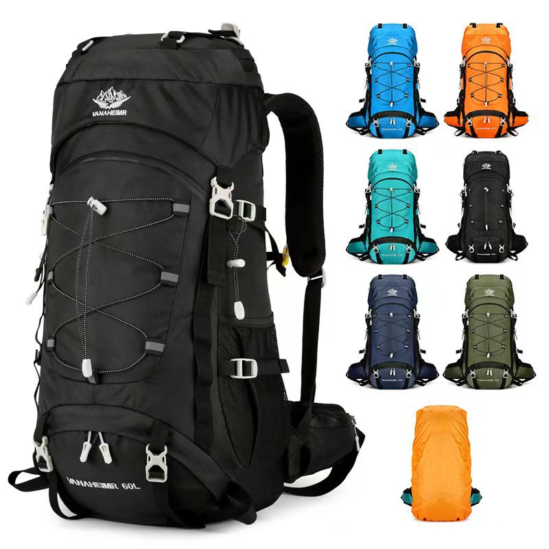 Outdoor Hiking Backpack 60L Nylon Camping Bag