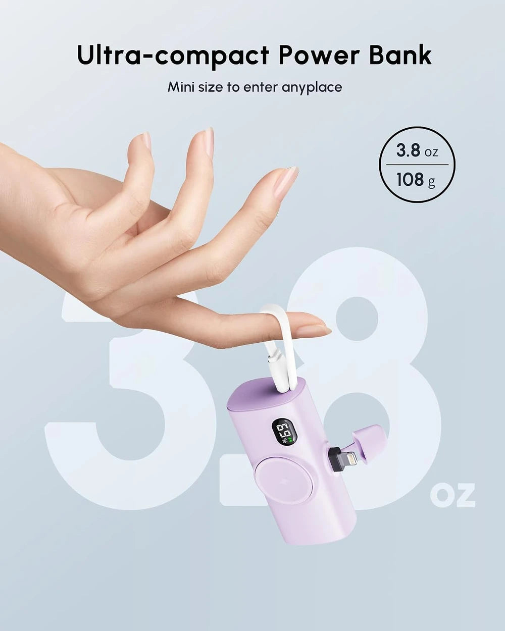 Cargador Portátil Morado Mini