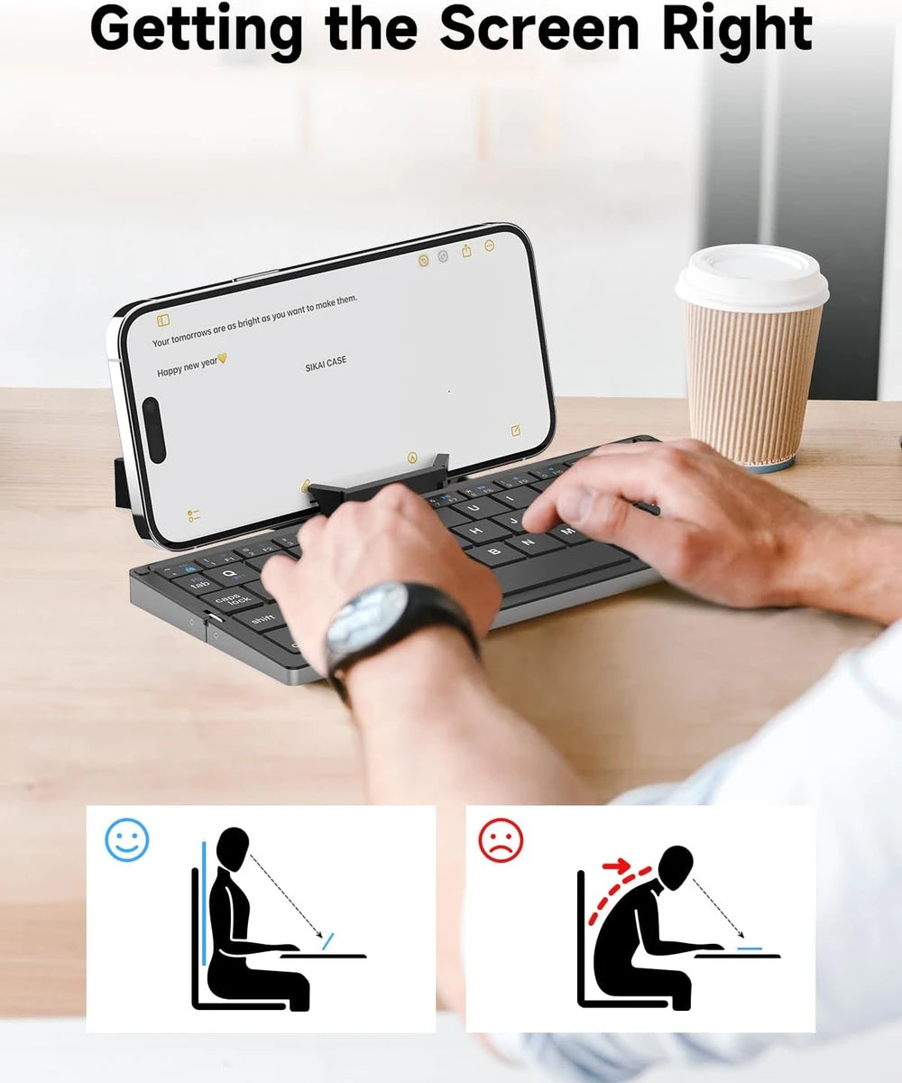 Teclado Bluetooth Plegable de Aluminio