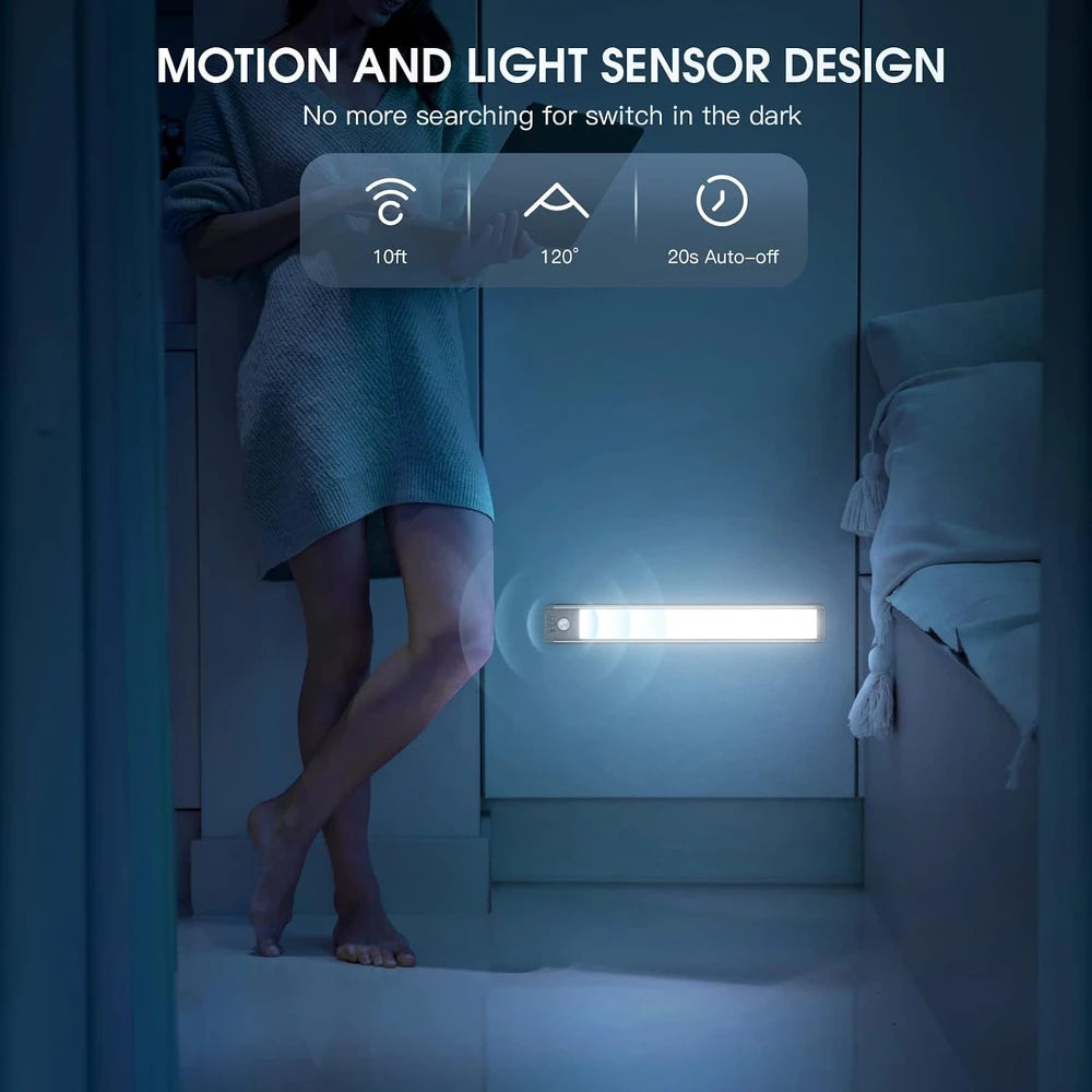 Luces Recargables para Gabinete con Sensor de Movimiento