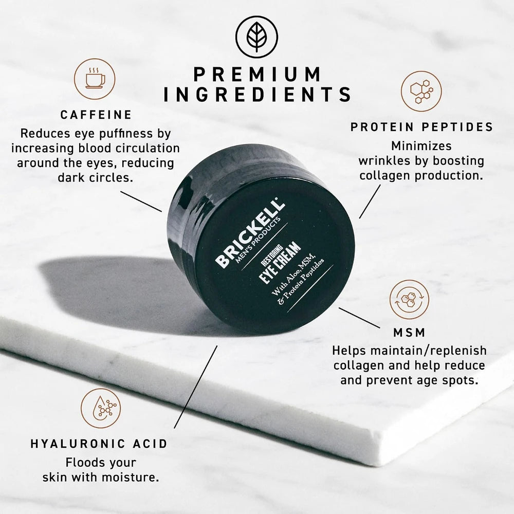 Crema Restauradora para el Contorno de Ojos para Hombre.