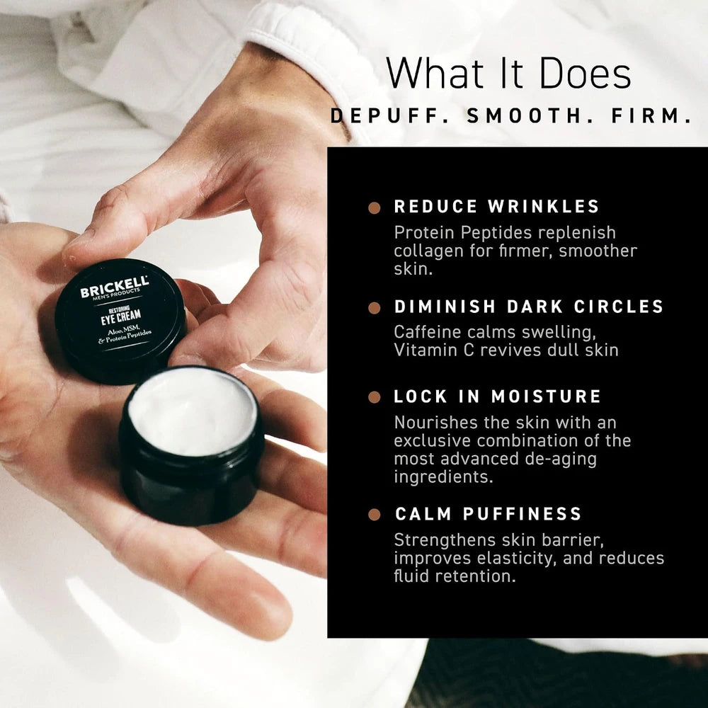 Crema Restauradora para el Contorno de Ojos para Hombre.