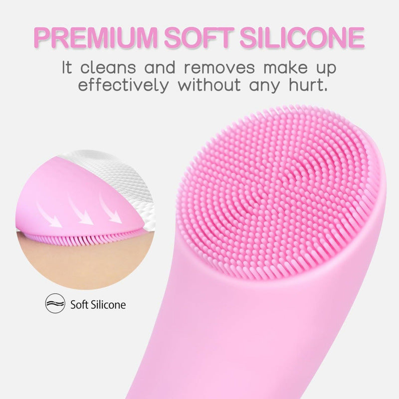 Cepillo Facial Electrico de Silicona con Vibracion Sonica y Calor