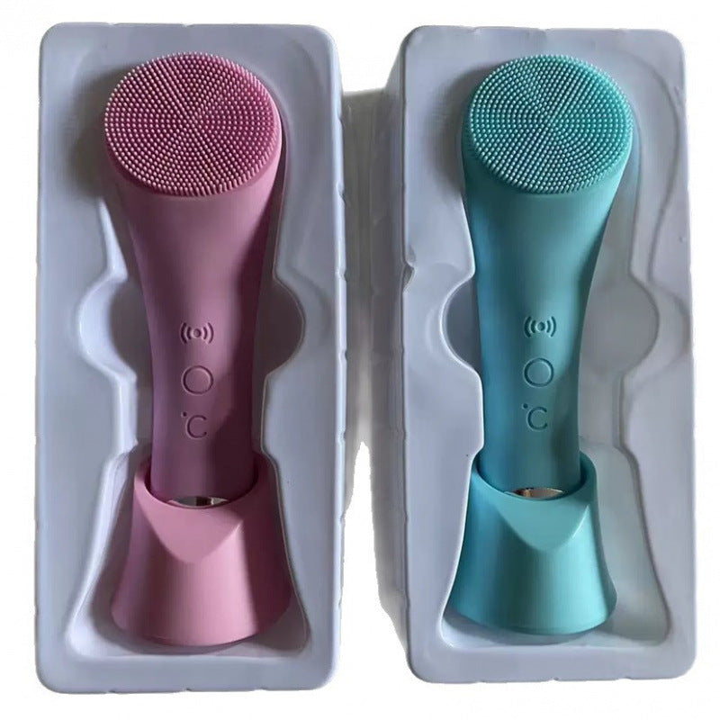 Cepillo Facial Electrico de Silicona con Vibracion Sonica y Calor