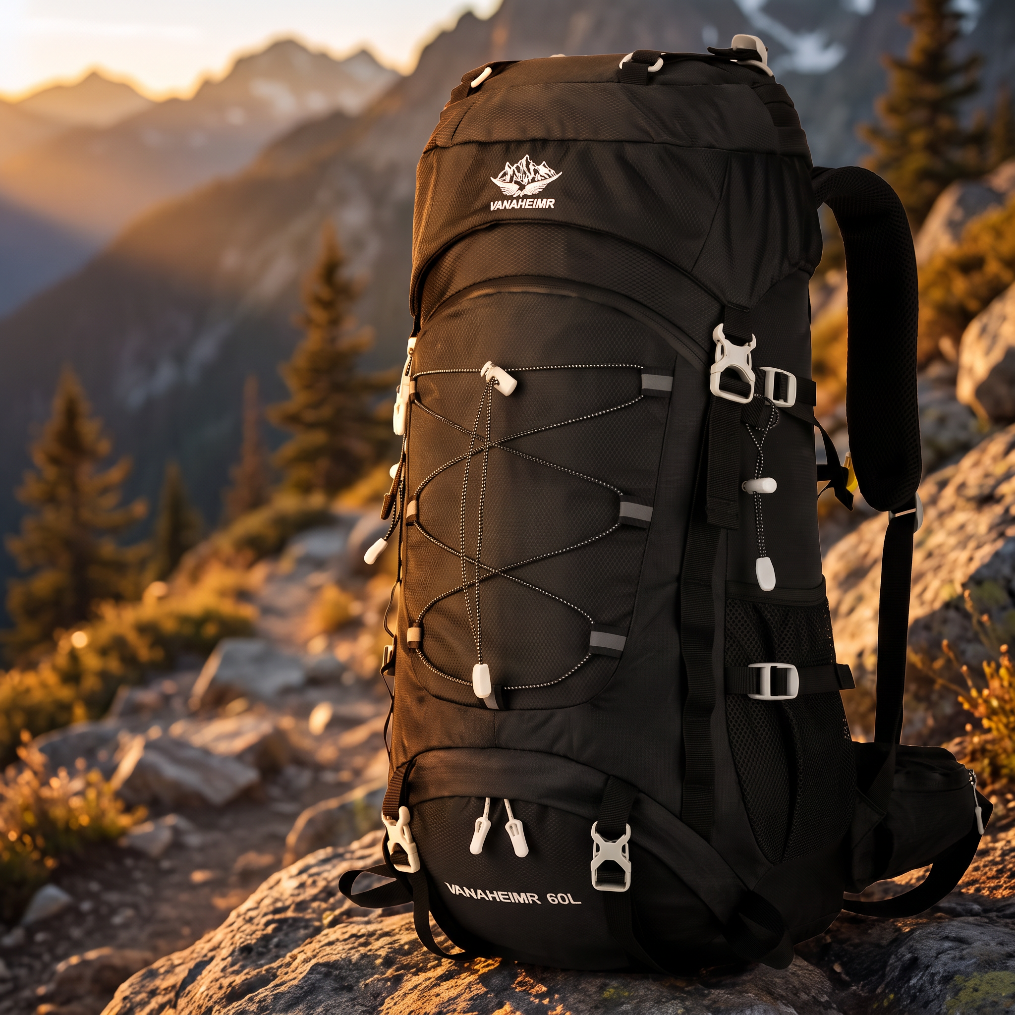 Outdoor Hiking Backpack 60L Nylon Camping Bag